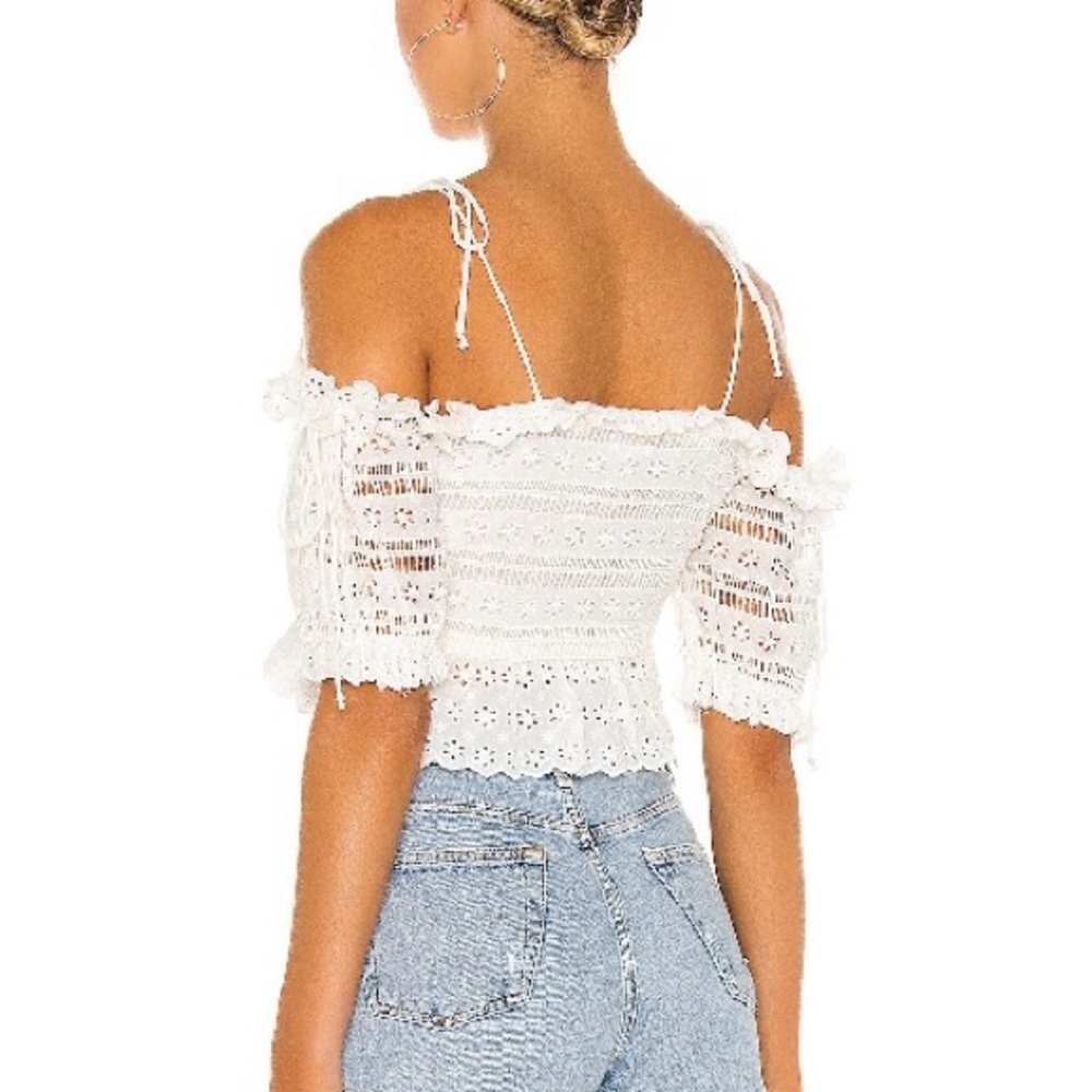 🚨Final Sale🚨!! NWT Pilyq Rocco Water Lilly Lace Up Top - Picture 6 of 7